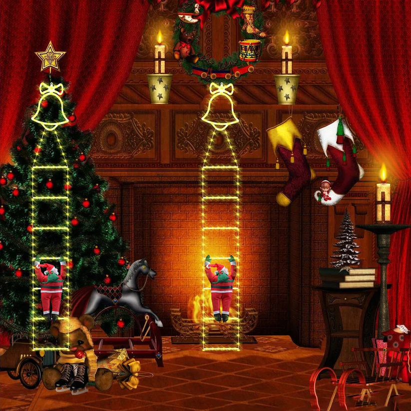 🎄2025 Christmas Sales🎅2025 Christmas Santa Climbing Stairs Light