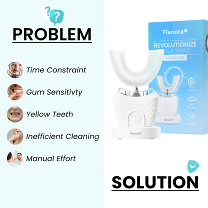 Flanora® SmartBrush – Dentist-Level Clean in Just 30 Seconds