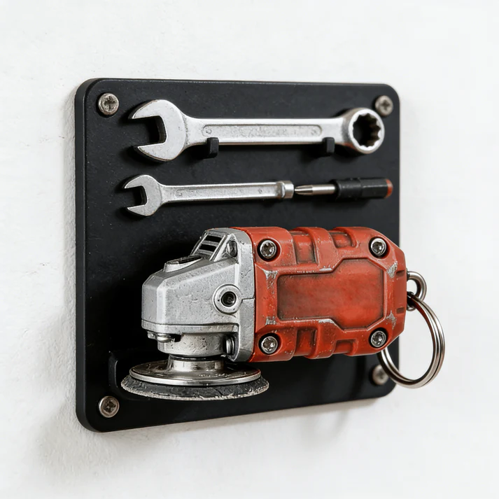 🛠️2-in-1 Mini Grinder Keychain: On-the-Go Smoothing Tool + Tool Enthusiast Collectible