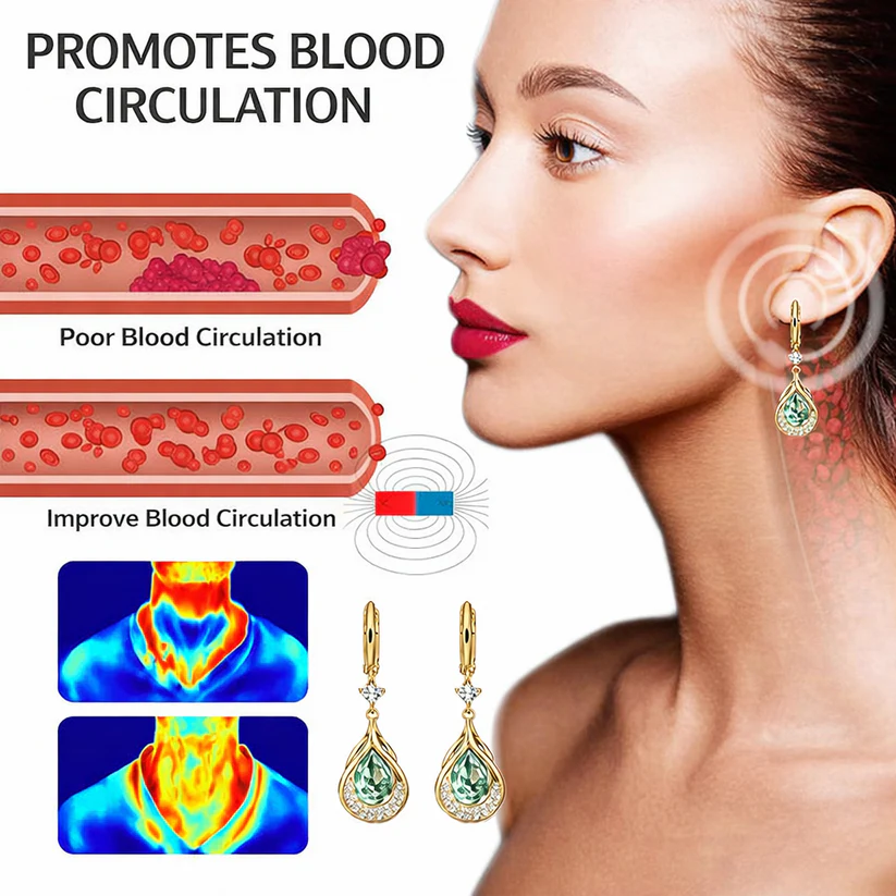 Oceahade™ Lymphvity Magnet Therapy Germanium Earrings (Worn once daily, visible changes in 7 days) Supports weight loss, diabetes management, sleep apnea, and joint pain relief 🍃