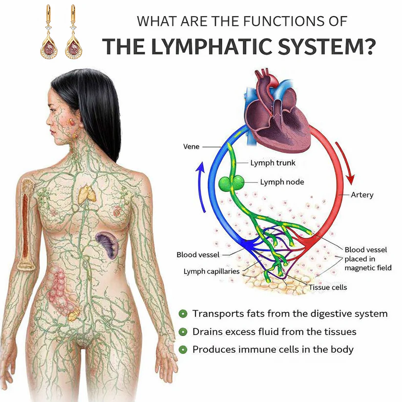 Oceahade™ Lymphvity Magnet Therapy Germanium Earrings (Worn once daily, visible changes in 7 days) Supports weight loss, diabetes management, sleep apnea, and joint pain relief 🍃