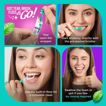 6-in-1 Ready to Go Butter on Gums Pre-Pasted Toothbrushes 2.0 - 21 Count