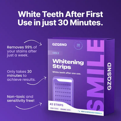 🦷Purple Teeth Whitening Strips🦷 - 7/21 Whitening Sessions - Safe for Enamel - Non Sensitive Teeth Whitening - Peroxide-Free